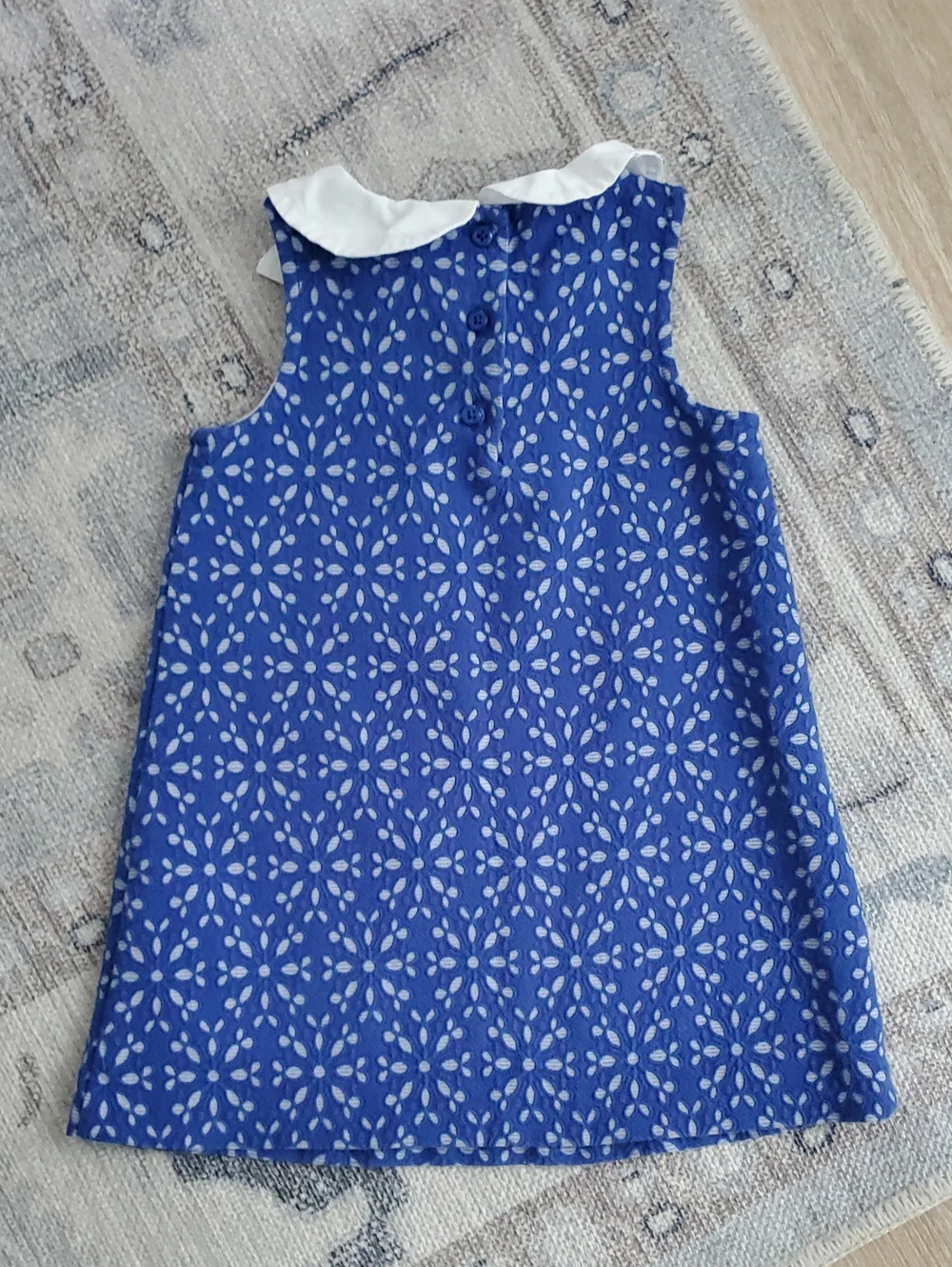 Janie and Jack Toddler Girls Blue White Floral Dress Sz2T